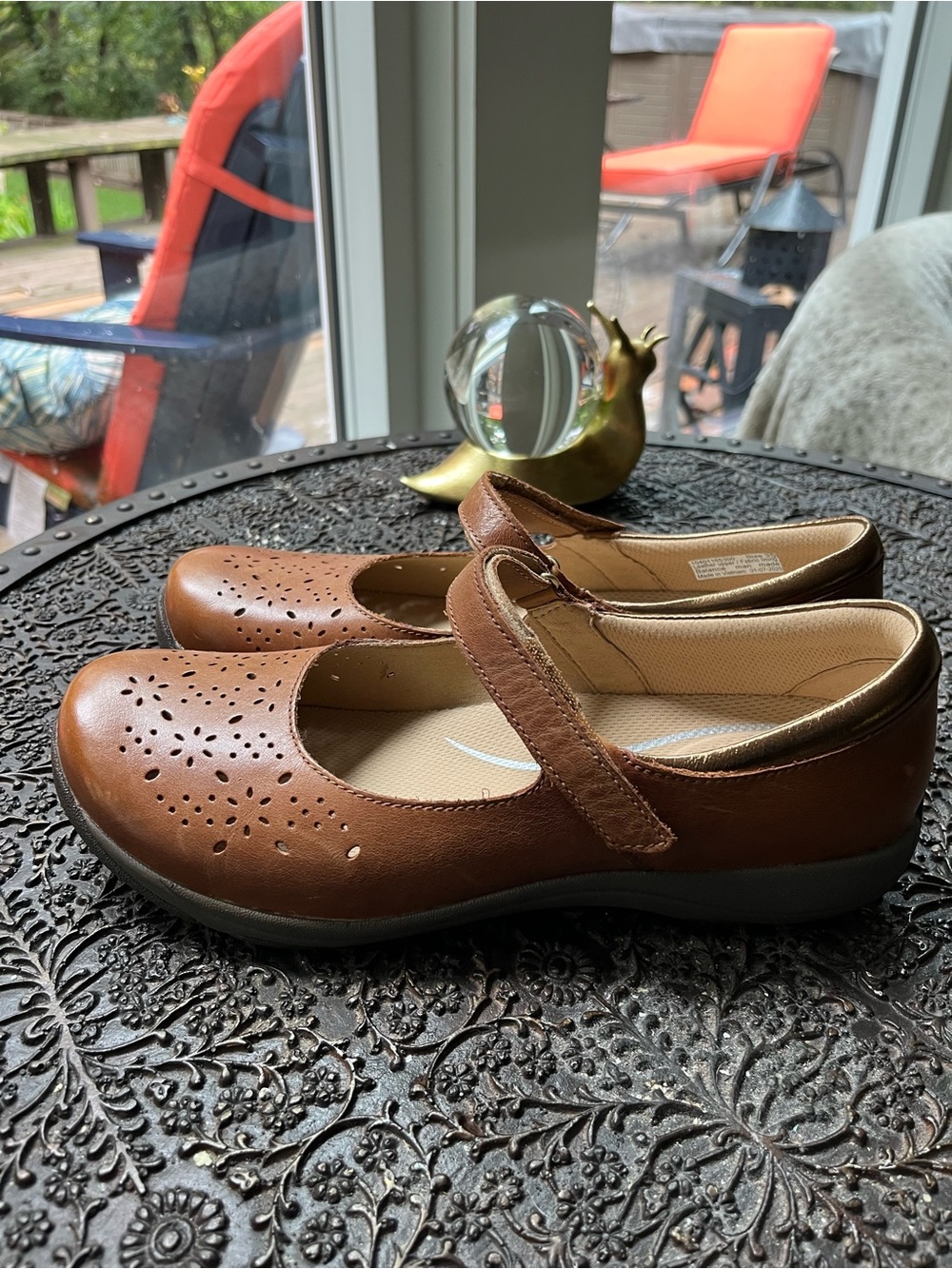 NEW DANSKO STACY MARY JANE SHOES IN TOFFEE LEATHER 39 8.5-9 - Picture 8 of 15